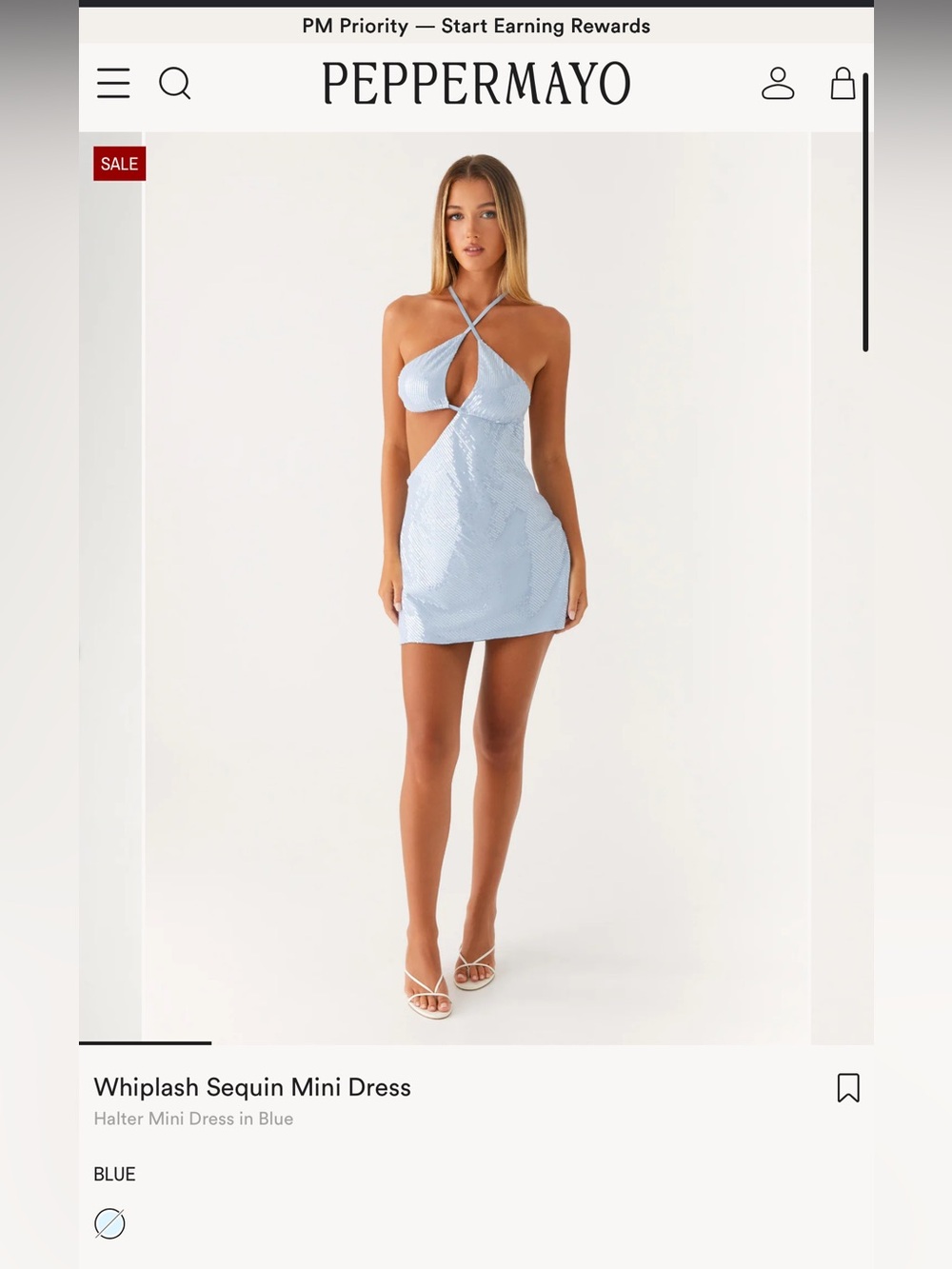 Whiplash Sequin Mini Dress PEPPERMAYO - Picture 3 of 3